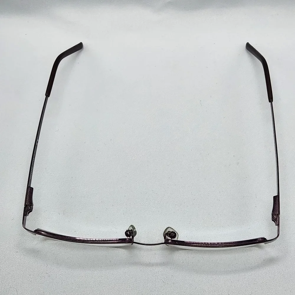 💜Vintage Versace Plum Rimless Eyeglasses & Hardshell Case